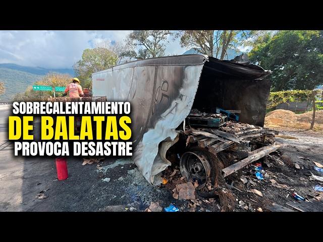 ¿Qué causó este incendio en plena autopista?