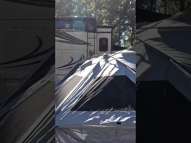 Fighting The Tent ... #campingadventures #travel #traveladventure #settingup #funny #shorts #rv