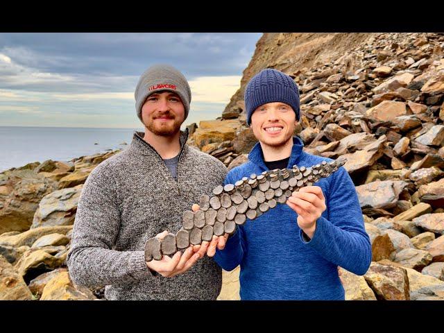 HUGE CLIFF FALL! Fossil Adventure Becomes A Jurassic Beach Treasure Hunt: We Struck Gold Ammonites!