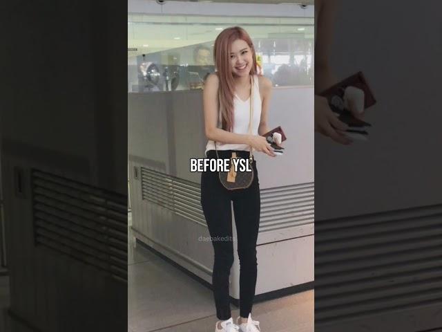 Rosé before vs after YSL ️ #rosé #fypシ