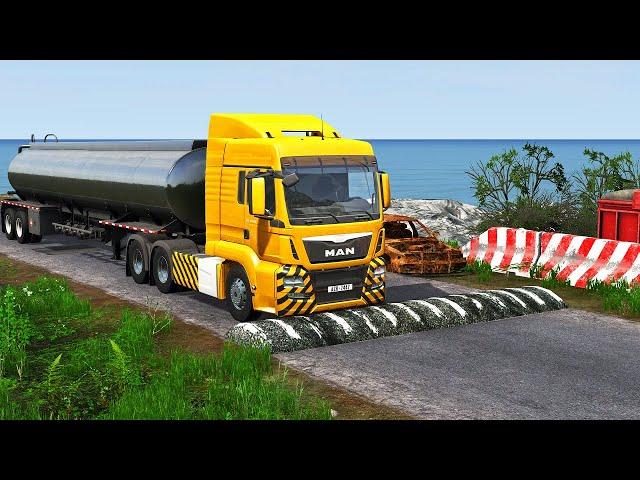 TRUCKS VS SPEEDBUMPS | BeamNG Drive #1