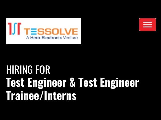 Tessolve Hiring 2021-22 Passout As Test Engineer Trainee/Intern | CTC-4LPA|B.E/B.TECH Eligible Apply