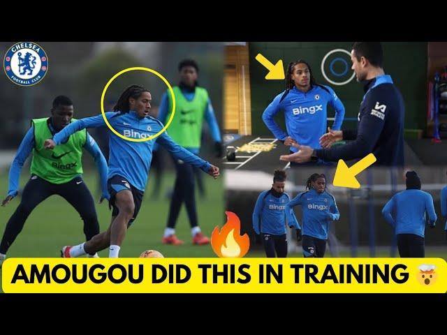 MATHIS AMOUGOU SHINES IN FIRST CHELSEA TRAINING WITH MARESCA'S SQUAD!