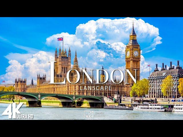 FLYING OVER LONDON (4K UHD) - Relaxing Music Along With Beautiful Nature Videos - 4K Video HD