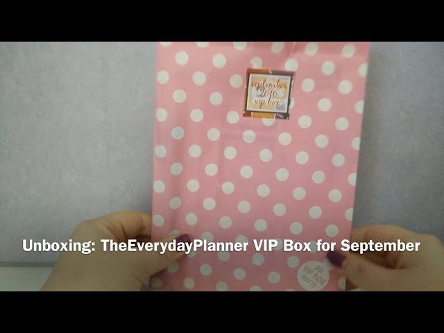 Unboxing: TheEverydayPlanner VIP Box for September