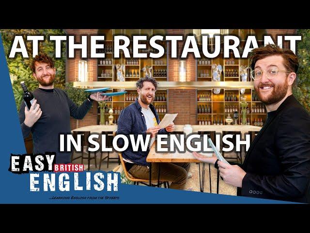 RESTAURANT CONVERSATION in SLOW ENGLISH | Super Easy English 24