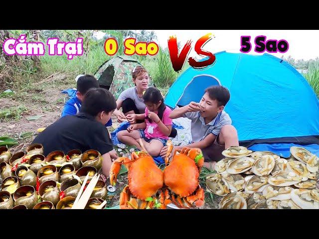 Cắm Trại 0 Sao vs 5 Sao Ở Cánh Đồng Hoang [ Trang And Vinh TV ]