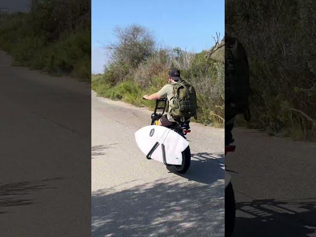 Using a Surfboard Rack on an Electric Bike #shorts