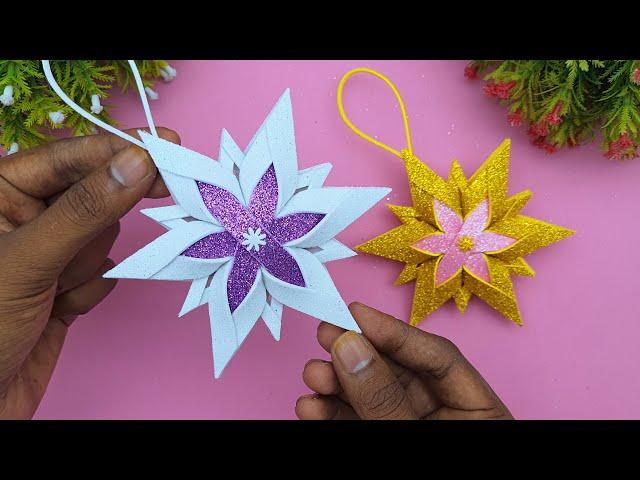 DIY Christmas Decoration Ideas | Handmade Christmas Star Making Ideas | Adorable Christmas 3D Star