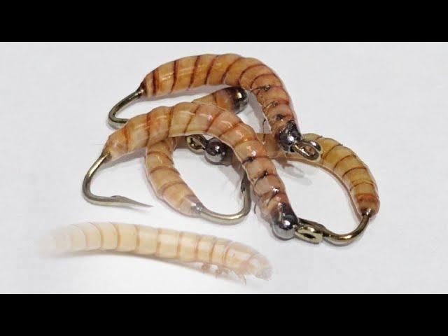 Fly Tying - You Won't Believe How EASY it is to Tie a Mealworm Larva Fly!