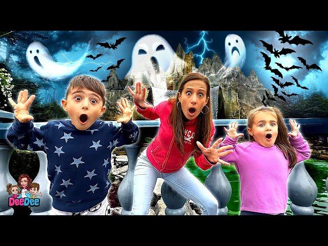 DeeDee Takes Matteo and Gabriella to Visit Camp Spooky | Halloween for Kids