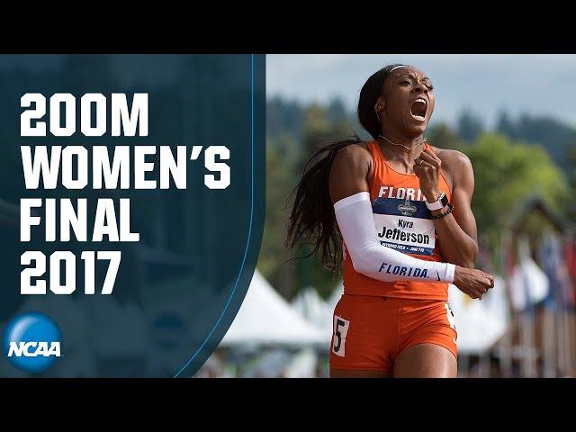 Kyra Jefferson's 200m NCAA outdoor record in 2017