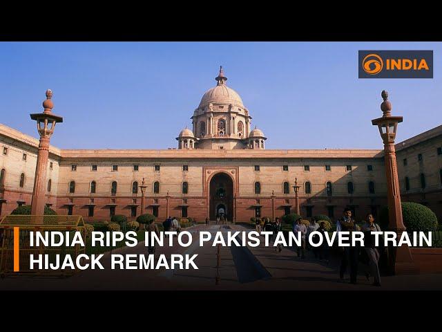 India rips into Pakistan over train hijack remark