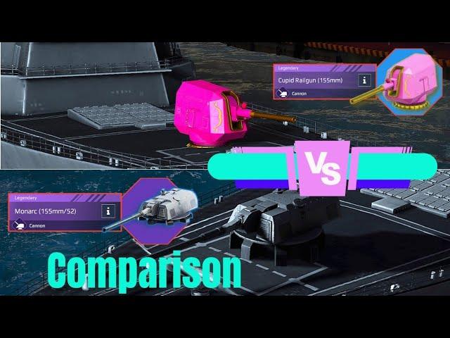 Cupid Rail-gun vs Monrac / Comparison /Modern Warships #modernwarships #nauticalgaming