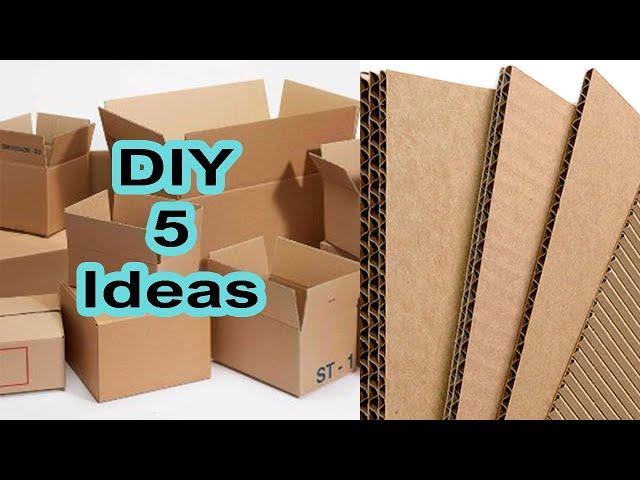 DIY - 5 Low Cost Cardboard Crafts - Amazing Cardboard Crafts Ideas