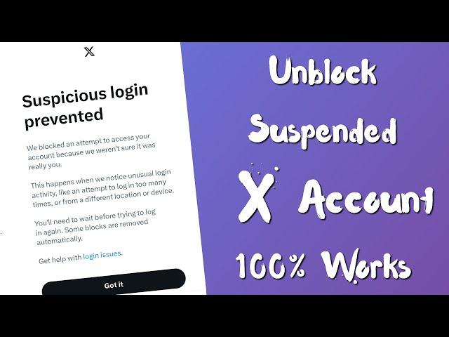 Suspicious Login Prevented Twitter X | Fix Twitter Login Problem