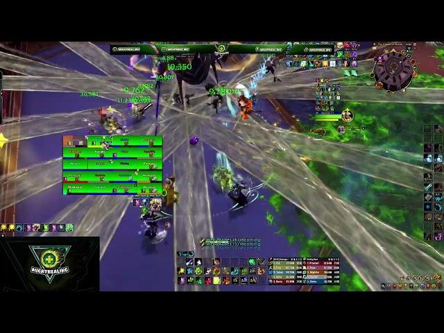 Resto druid PoV Queen Ansurek, Nerub-ar Palace Raid: The War Within Season 1