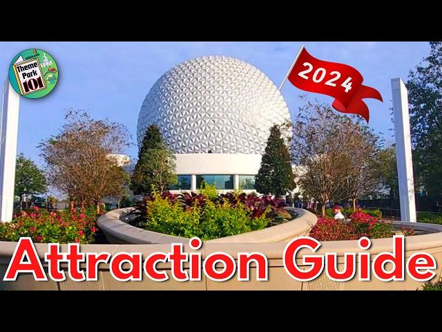 EPCOT - ATTRACTION GUIDE - 2024 - All Rides + Shows - Walt Disney World