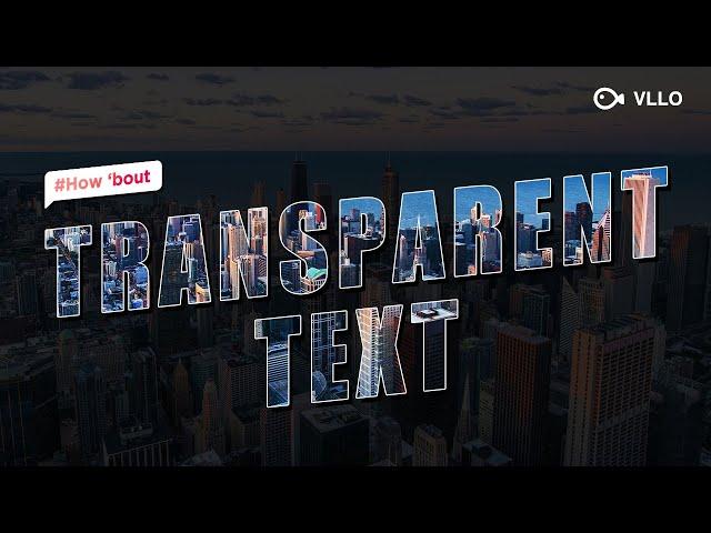 How to make transparent text with VLLO? / 글자 안에 영상 넣는 법/ #VLLOTips