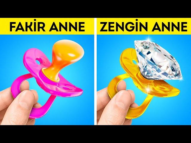 ZENGİN vs. YOKSUL ANNE ‍ || En İlginç Ebeveynlik Taktikleri ve Pratik Çözümler!