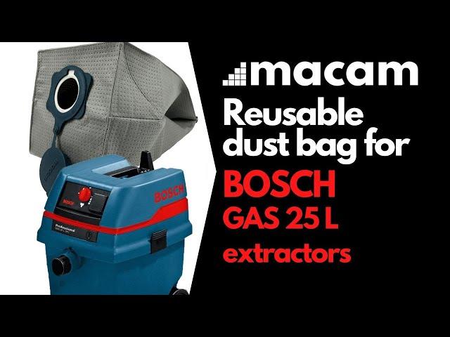 Macam reusable filter bag for Bosch GAS 25 dust extractor