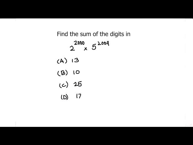 Math Olympiad Question / A nice math problem /  Exponential Equation / find the sum of the digits