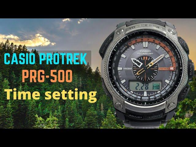 How to set time on Casio Protrek PRG-500 (5113).TrendWatchLab.