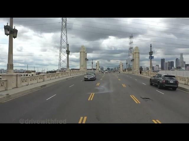 DTLA CRUISE in the 2023 ROLLS-ROYCE CULLINAN / DRONE SHOTS / 6th STREET BRIDGE