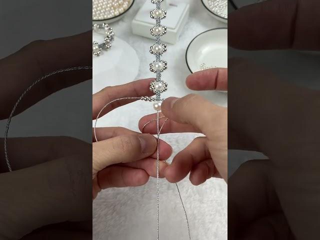 Handmade Little Flower Pearl Bracelet Handmade DIY Original Handmade Handmade Jewelry Production Pr