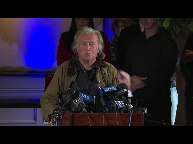 LIVE: Former Trump adviser Steve Bannon due to speak, after release from prison