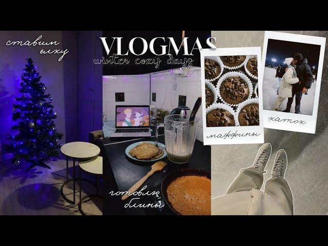 VLOGMAS: мои уютные зимние дни: ставим ёлку, катаемся на катке, готовка // winter cozy days ️️