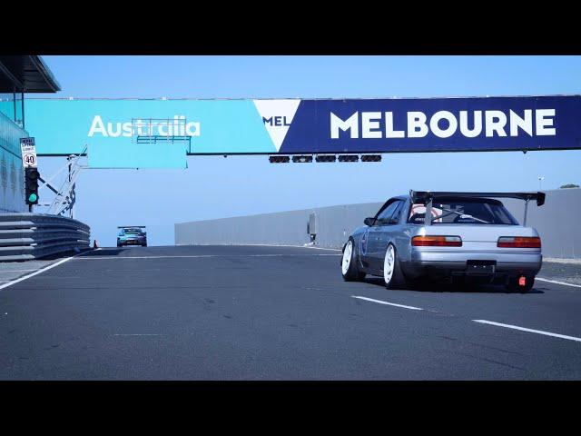 Racing the S13 on the best track in Australia, Phillip Island...