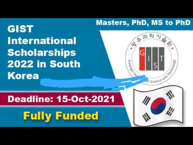 Scholarships 2022 for International Students GIST International