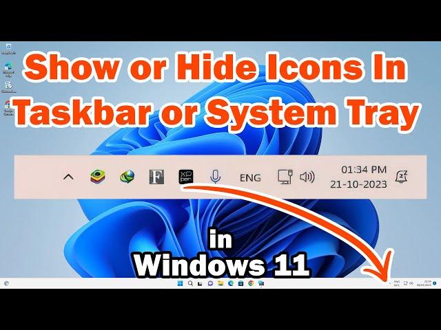 How to Show or Hide Icons In Taskbar or System Tray in Windows 11 PC or Laptop