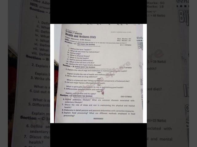 UG 1st Sem(NEP)VAC papers, understand India,digital and technological solutions|| health & wellness|
