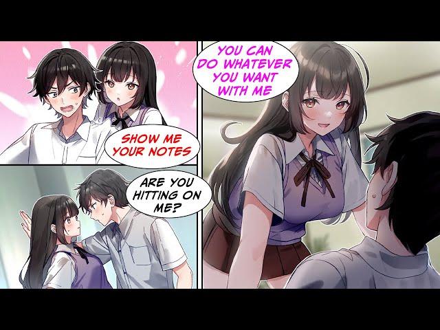 [Manga Dub] The pretty girl in my class is so close to me, so I make a move... But she becomes more