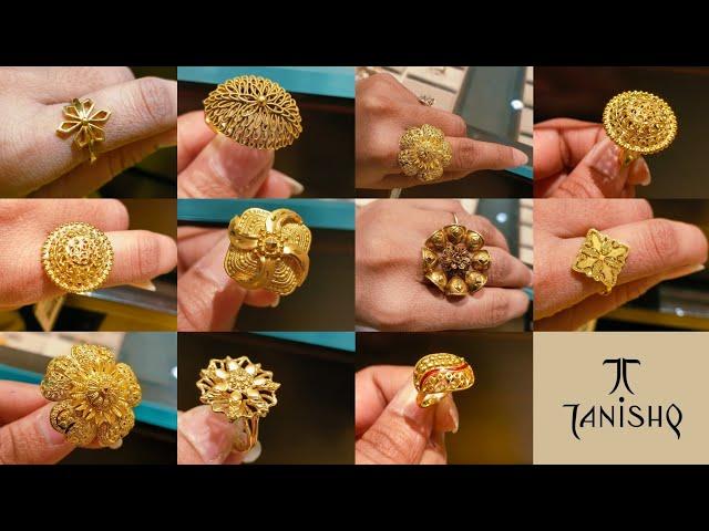 Tanishq latest Gold cocktail finger ring starting Just  2.5 gram #youtube #trending #tanishq