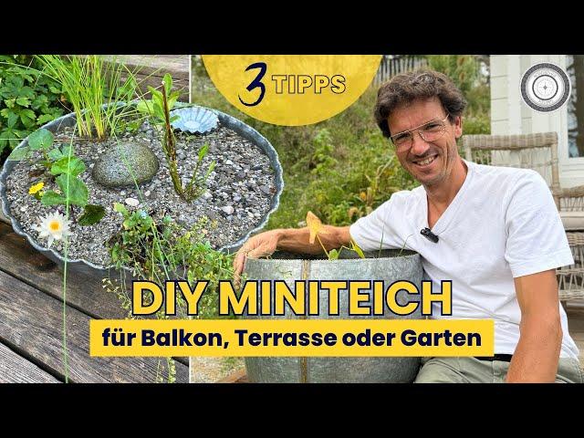 DIY - WASSERGARTEN, MINITEICH für Balkon & Garten - darum ist Wasser im Naturgarten SO WICHTIG