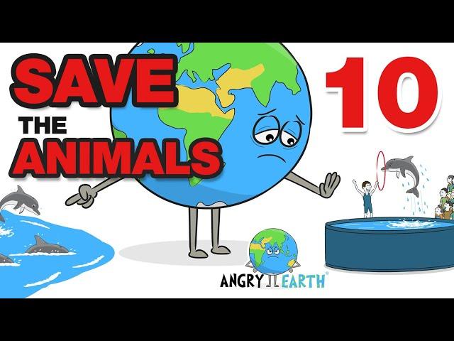 ANGRY EARTH images compilation 27 : Save The Animals 10  /Big compilation of 101 animated pictures/