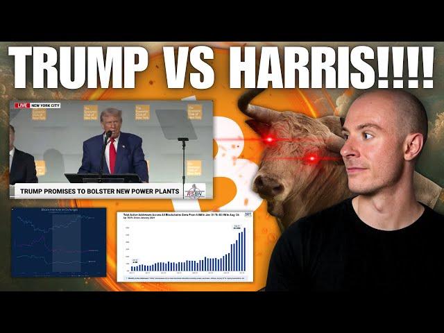 TRUMP Vs HARRIS TONIGHT!!! Markets Think Trump Will Win? Miners, Jan 2021 6.8M Wallets Today 60.1M!!