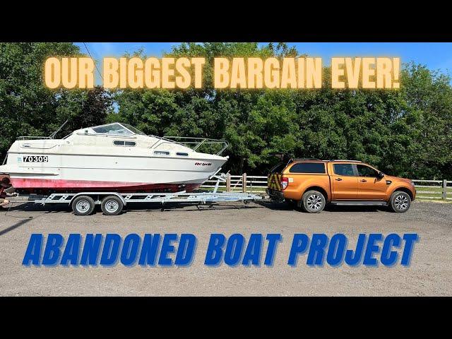 WE BOUGHT AN ABANDONED SPORTS CRUISER BOAT FOR ONLY £1500 PART 1