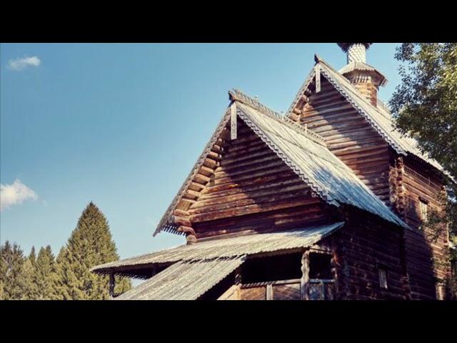 Russian temples made of wood music by Sergey Orlon