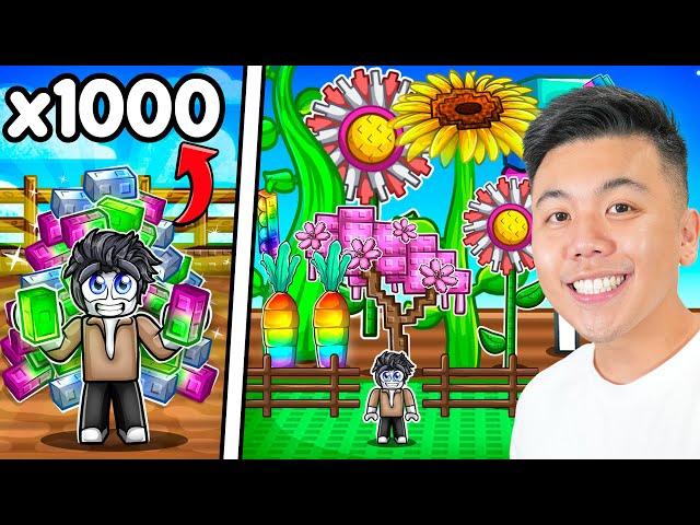 Using 1000 Seeds To Grow The LARGEST Garden in Roblox Grow a Garden!