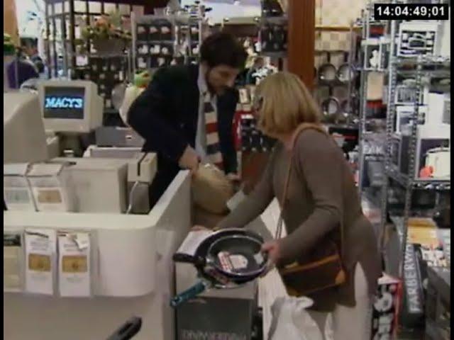 Browsing for Christmas gifts 1994 at Macy's in a mall