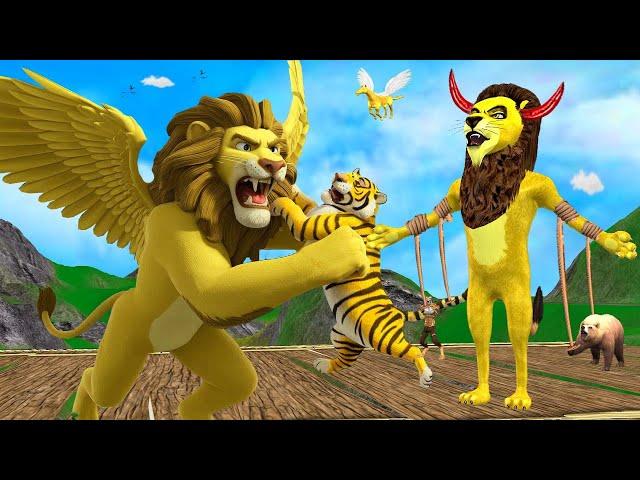 Giant Lion Amazing Story | Vishal Sher Ki Kahani | Hindi Moral Stories Collection Sher Ki Kahani.