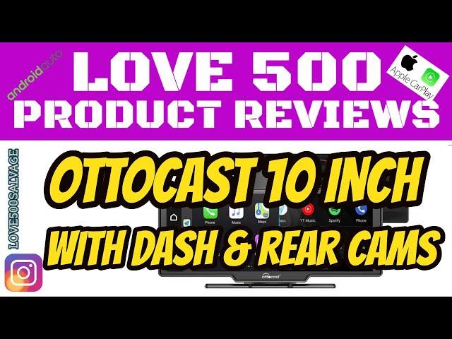 Ottocast 10 inch Car Play & Android Auto Media Screen with Front & Rear Cameras - Quality Kit!