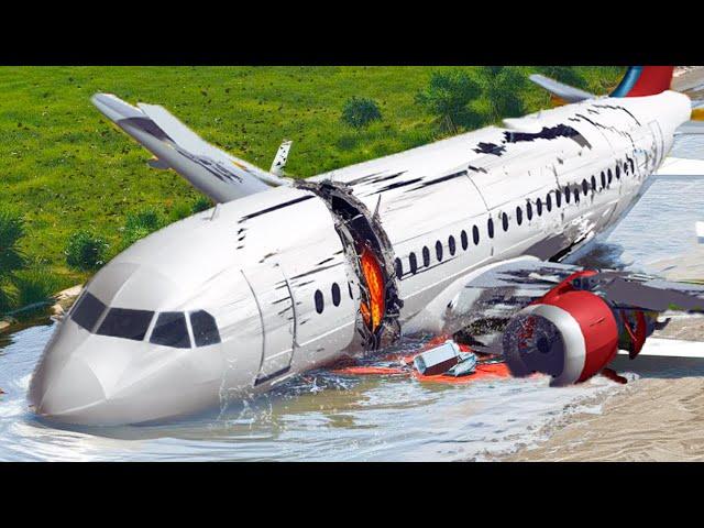 Emergency Landing After The Explosion - Survival Scenarios Chances | Airplane Crash | Besiege