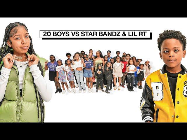 20 BOYS VS 2 RAPPERS : LIL RT & STARBANDZ