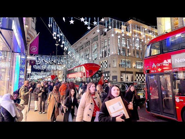 2024 London Christmas Lights Walk |Spectacular Christmas Lights Display in Oxford Street.!