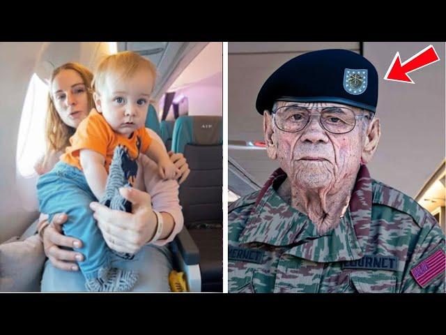 Mother Gives Up Plane Seat For Veteran Turns Pale When She Realizes Who He Is